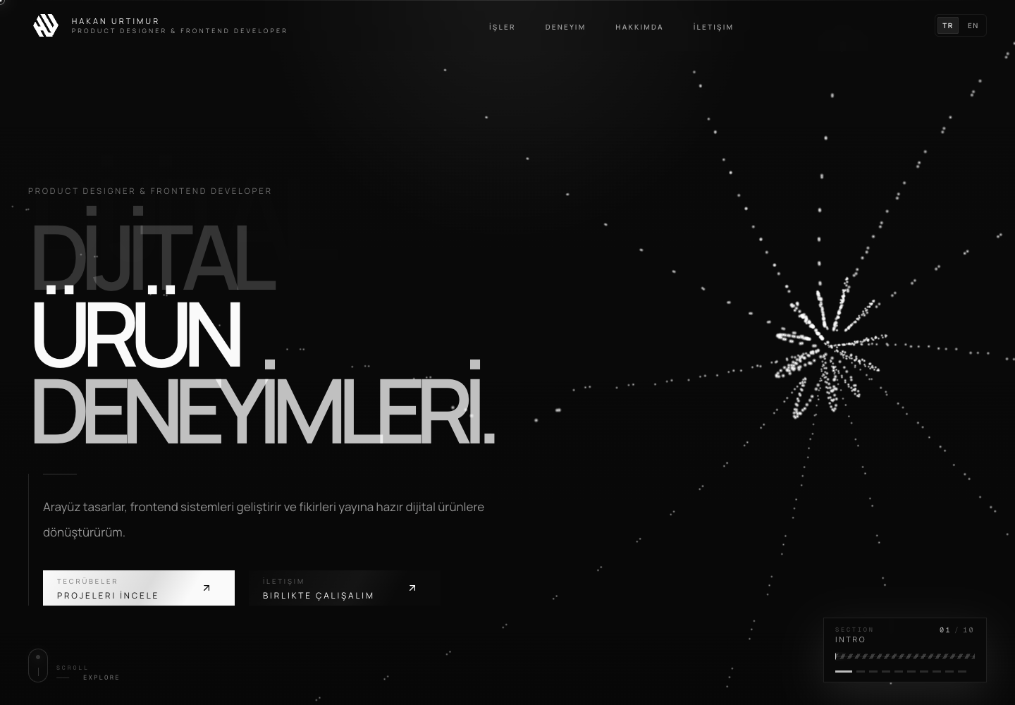 Hakan Urtimur portfolio homepage