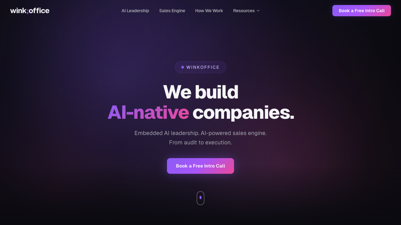 WinkOffice AI leadership homepage